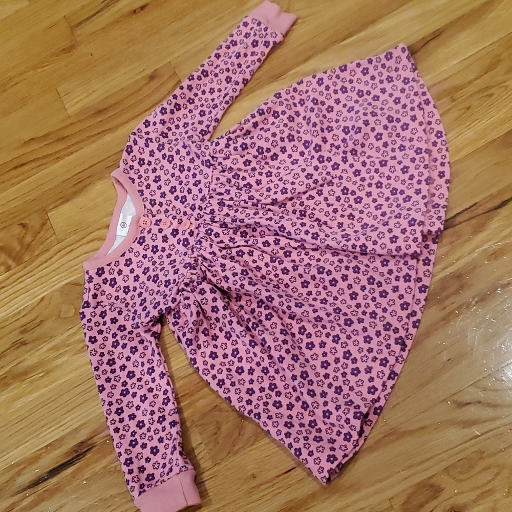 Hanna Andersson 80 cm 2 Girls Button Bodice Knit Daydress Flower Power Playdress